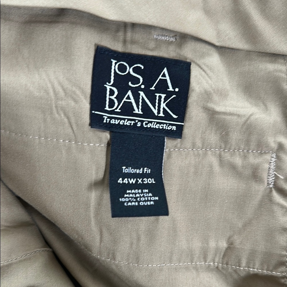 Jos. A. Bank Beige Tailored Fit Trousers 44 x 30